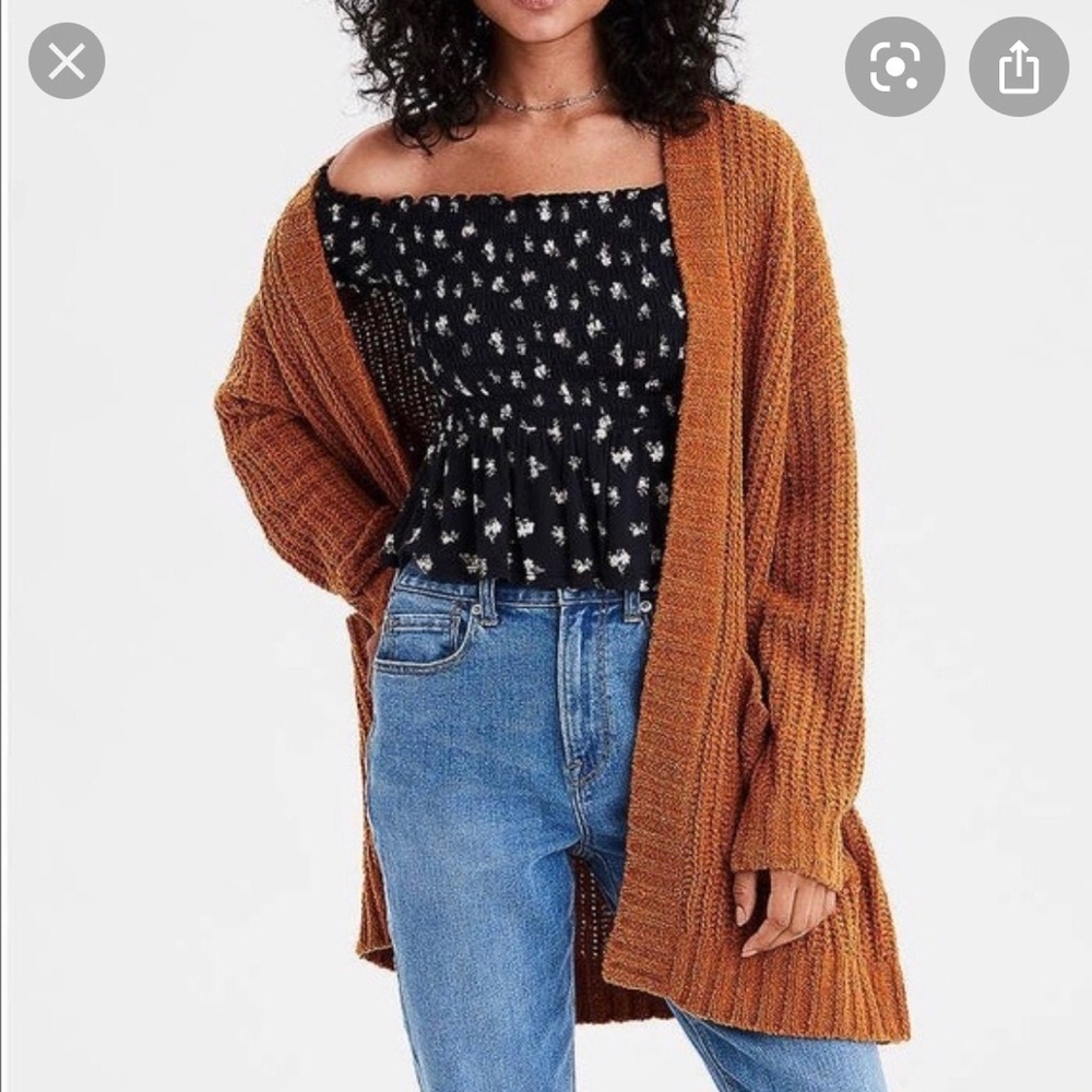 AE Oversized Chenille Cardigan